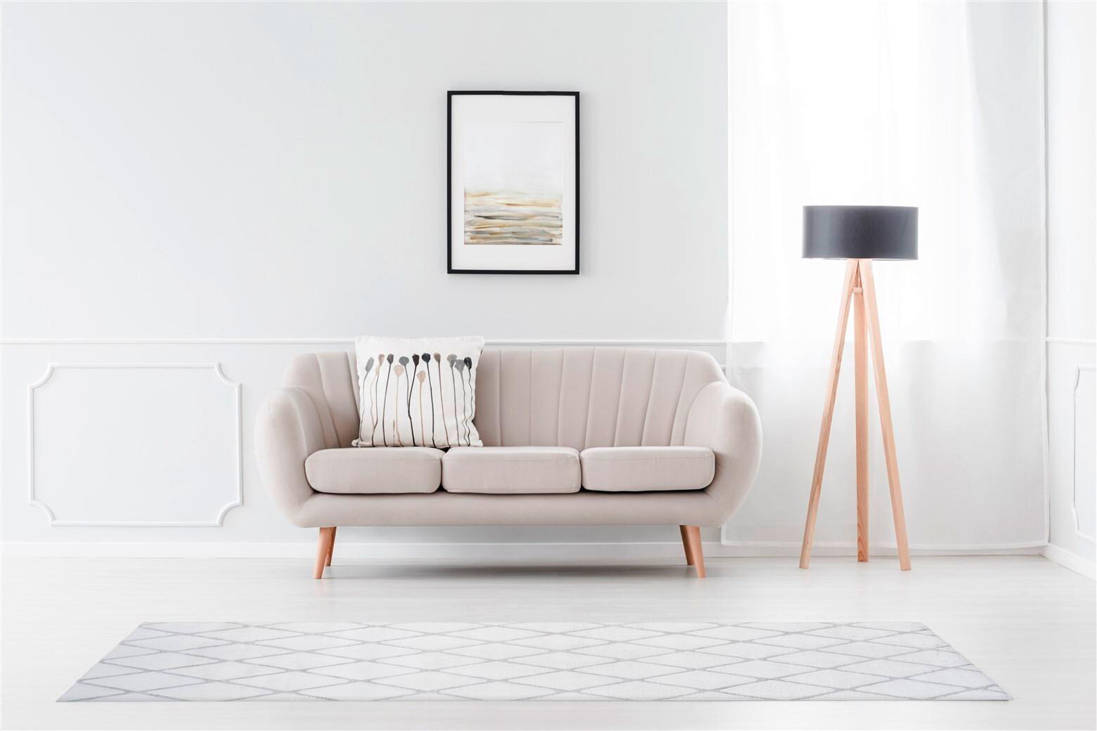 Teppich Grau, Weiß Vivica 225, BxL: 80x250 cm - Weiß/Grau, KONVENTIONELL, Textil (80/250cm)
