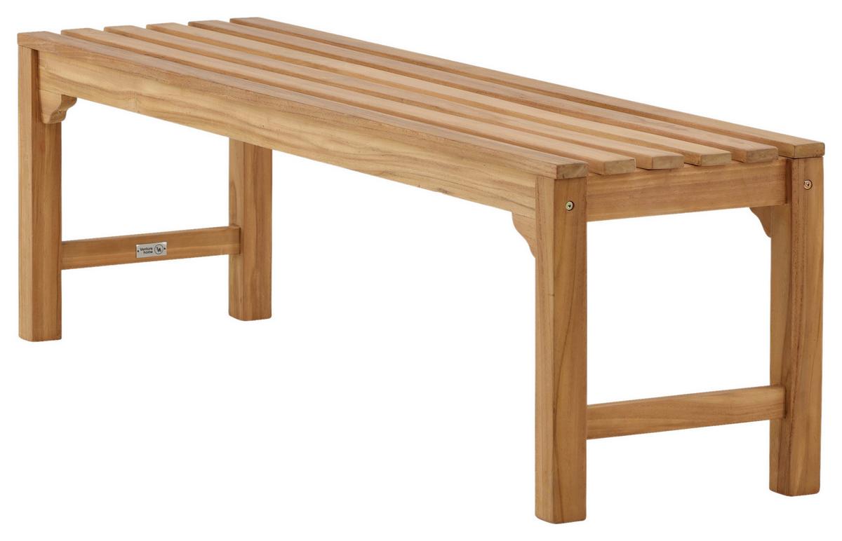 Gartenbank Kenya - Teakfarben, KONVENTIONELL, Holz (150/45/40cm) - Gardenson
