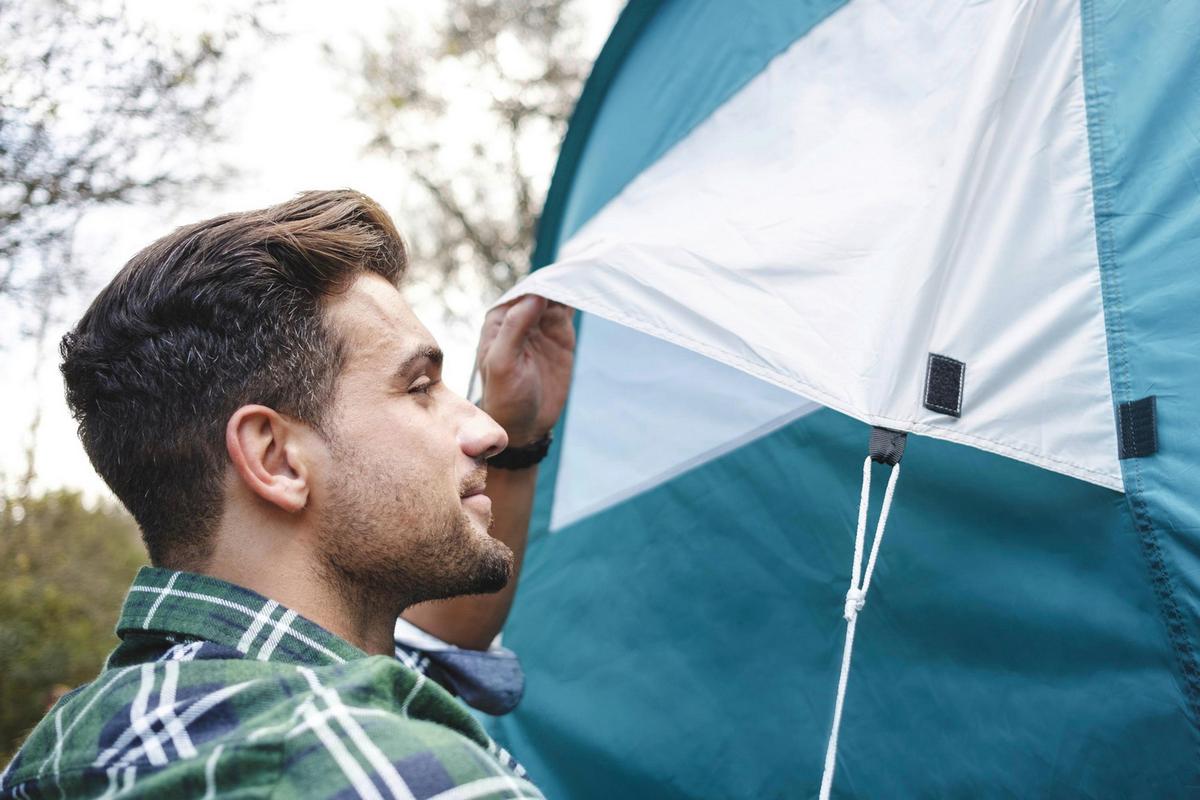 Zelt Pavillo für 6 Personen 490x280x200 cm, Blau - Blau, MODERN, Kunststoff (490/280/200cm) - Bestway