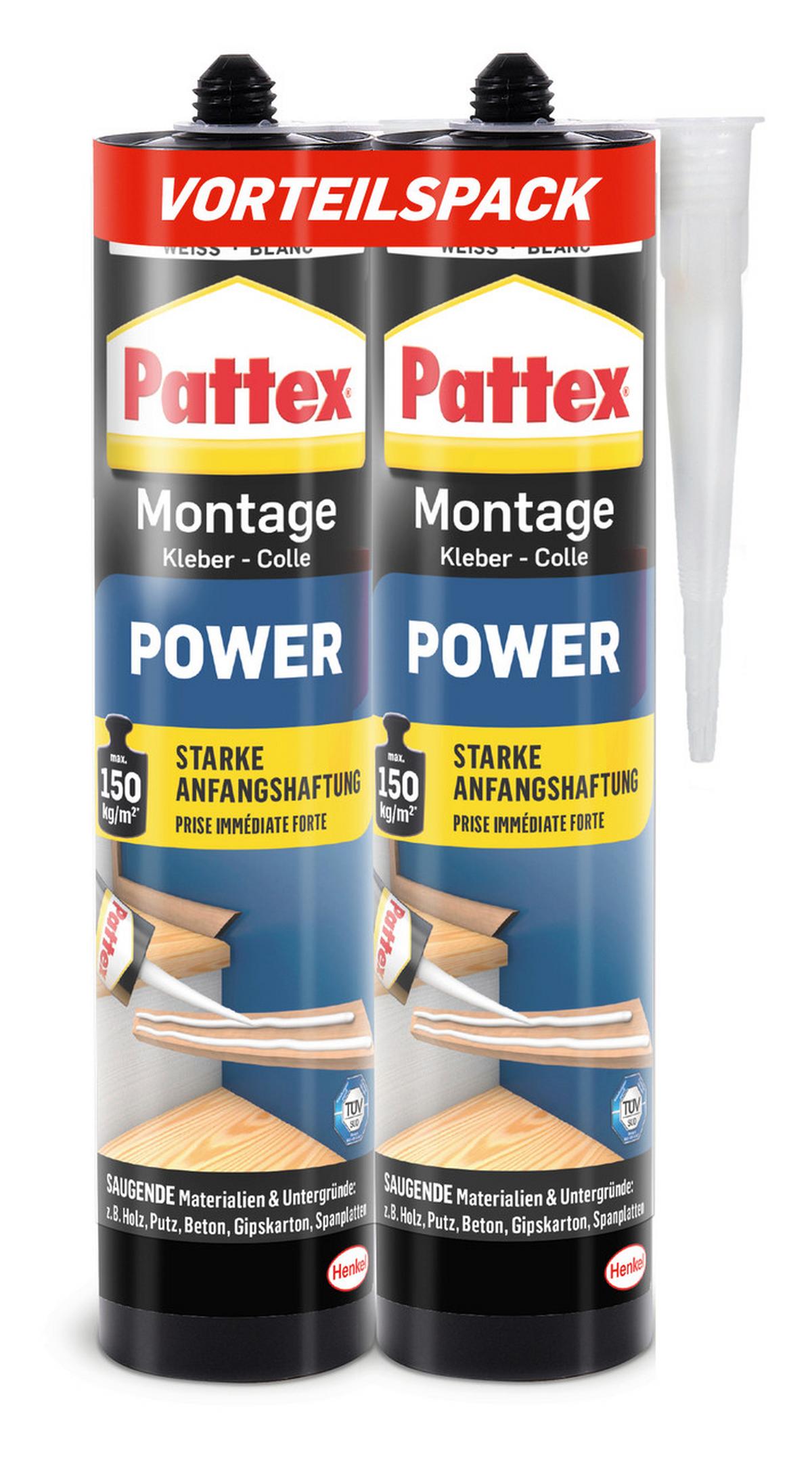 Montagekleber Duo-pack Starke &kraftvolle Befestigung - Basics, Kunststoff (10/23/5cm)