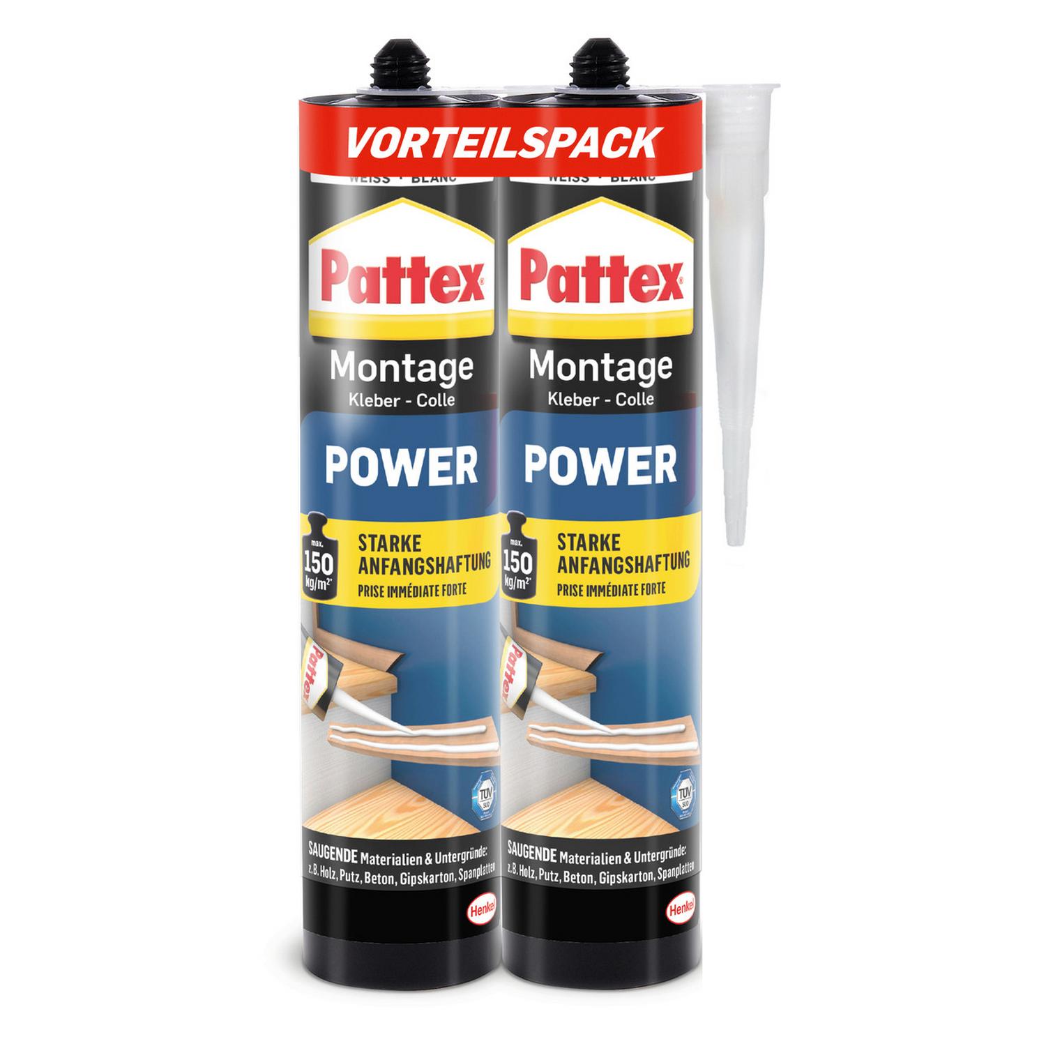 Montagekleber Duo-Pack starke &krafTVolle Befestigung 10x23x5 cm
