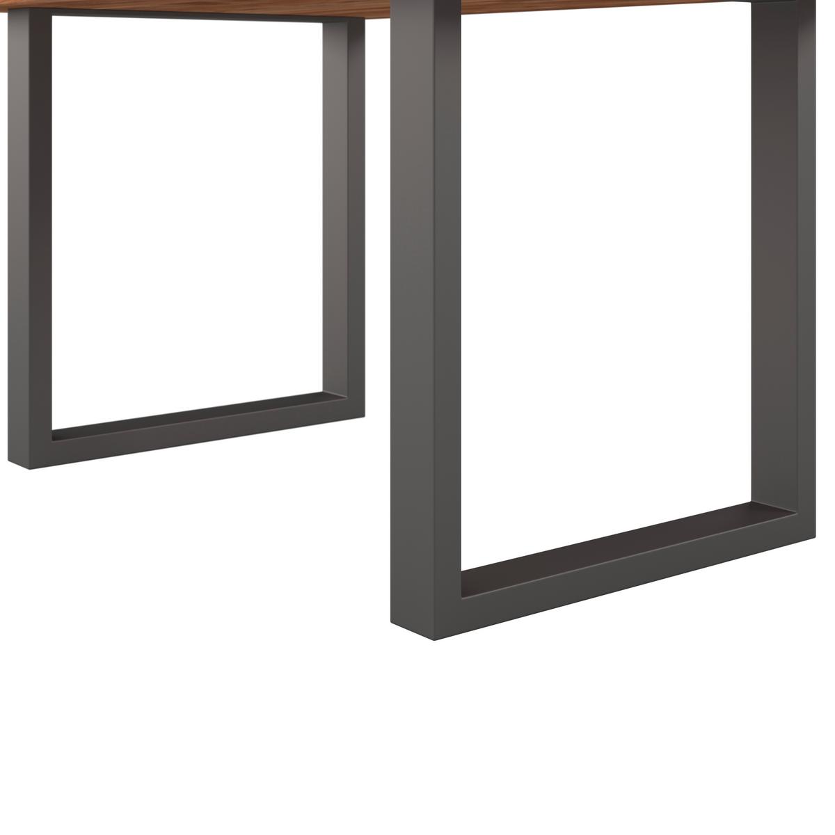 Jídelní stůl Malmo, 140x80cm - černá/barvy akácie, Moderní, kov/dřevo (140/80/76cm) - Bessagi Home
