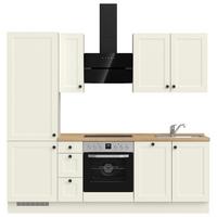 Kuchynská linka 240 cm, biela/dekor dub Sierra - čierna/biela, Modern, kov/kompozitné drevo (240cm) - Nobilia