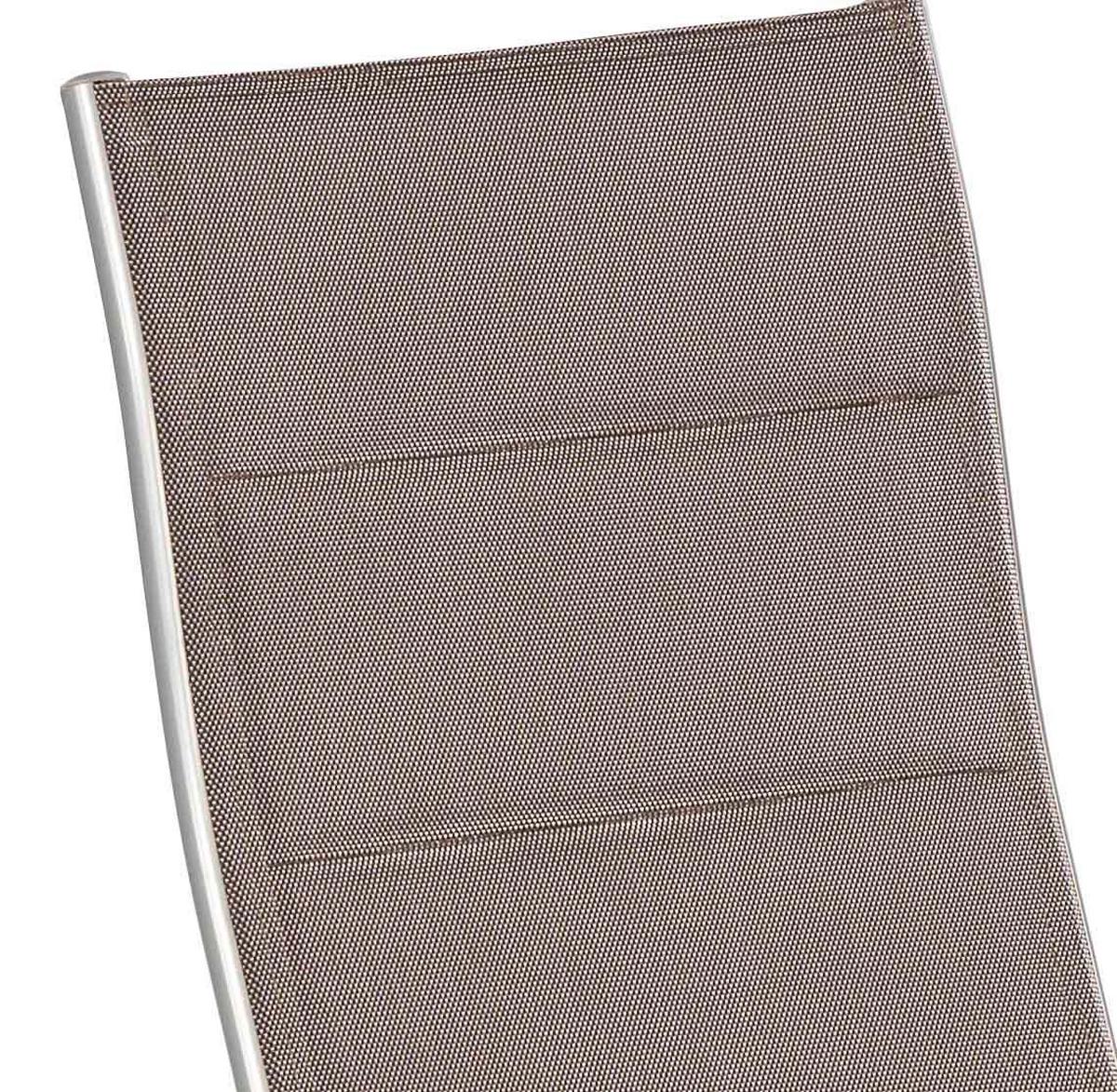 Gartengarnitur 7-Tlg. Taviano Metall/Textil/Glas - Silberfarben/Braun, ROMANTIK / LANDHAUS, Textil/Metall - Gardenson