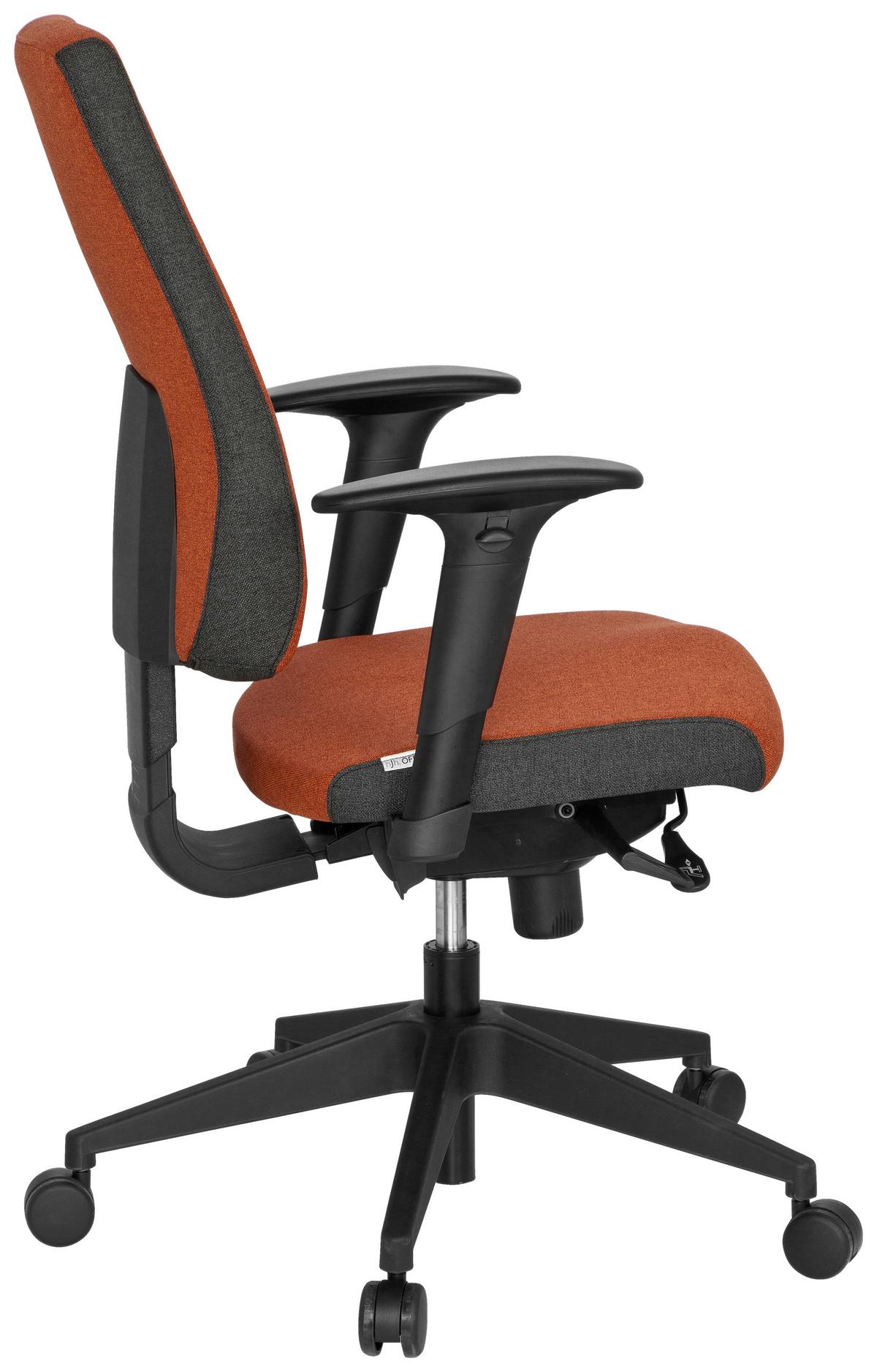 Drehstuhl Pro-Tec 500 Rot - Dunkelgrau/Rot, MODERN, Kunststoff/Textil (56/123/47cm) - MID.YOU