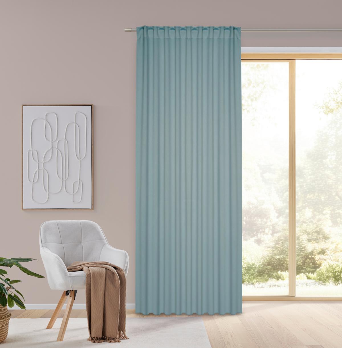 ZATEMŇOVACÍ ZÁVES HENRI - svetlozelená, textil (135/245cm) - Mömax