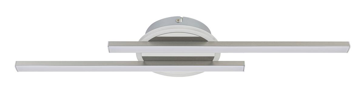 Led-deckenleuchte Cennet - Chromfarben/Alufarben, Basics, Kunststoff/Metall (15/58/5cm) - Luca Bessoni