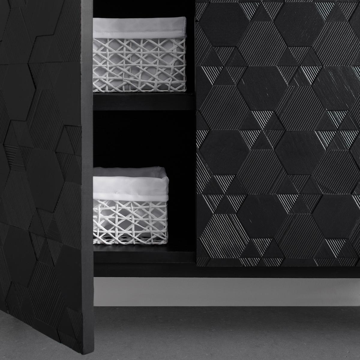 Komoda ROMA čierna - čierna, Modern, kov/drevo (150/78/40cm) - Bessagi Home