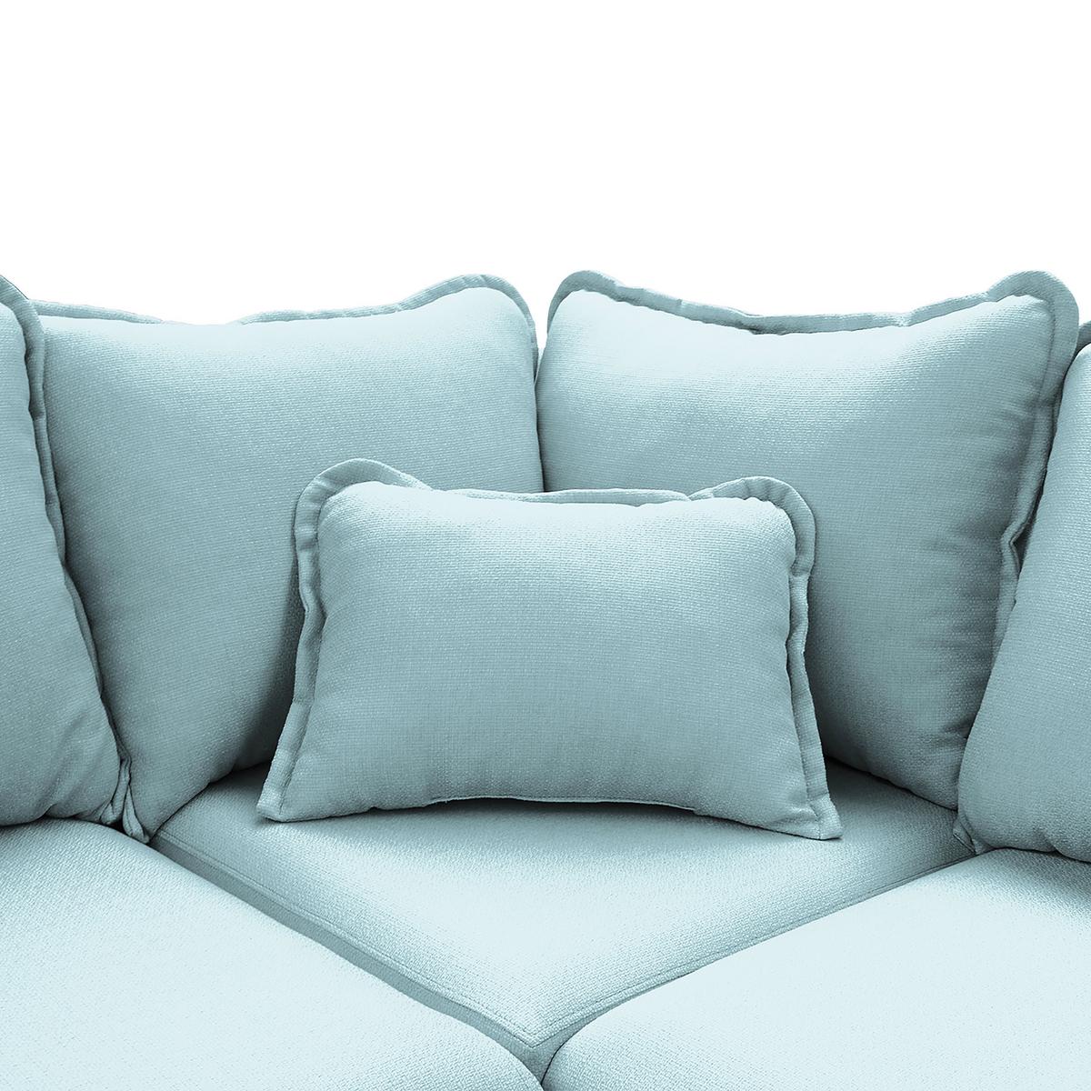 Wohnlandschaft Beata Hellblau U:167x296x170cm - Wengefarben/Hellblau, Design, Textil (167/296/170cm) - Livetastic