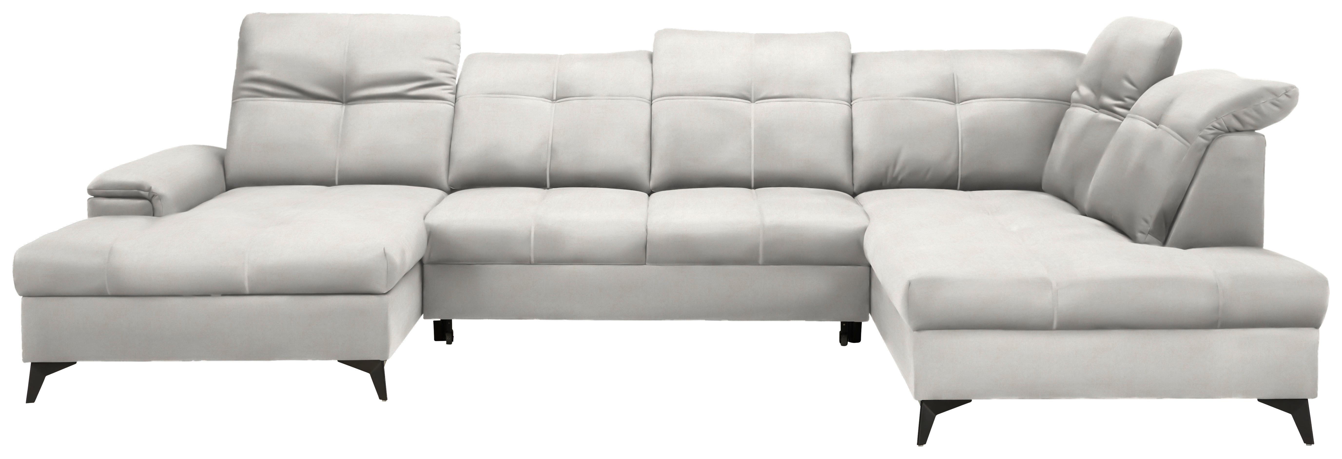 Rohová sedačka U SIERRA, pravá, béžová CLOUD - černá/béžová, Moderní, kov/textil (181/364/230cm) - Mömax