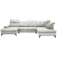 Rohová sedačka U SIERRA, pravá, béžová CLOUD - černá/béžová, Moderní, kov/textil (181/364/230cm) - Mömax