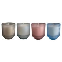 Vonná sviečka SILVER - svetlomodrá/svetlosivá, plast/prírodné materiály (7,8/8,5cm) - Mömax