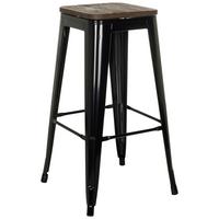 Barhocker Vantaggio High Schwarz B: 44cm - Schwarz, MODERN, Holz/Metall (44/77/44cm) - MID.YOU