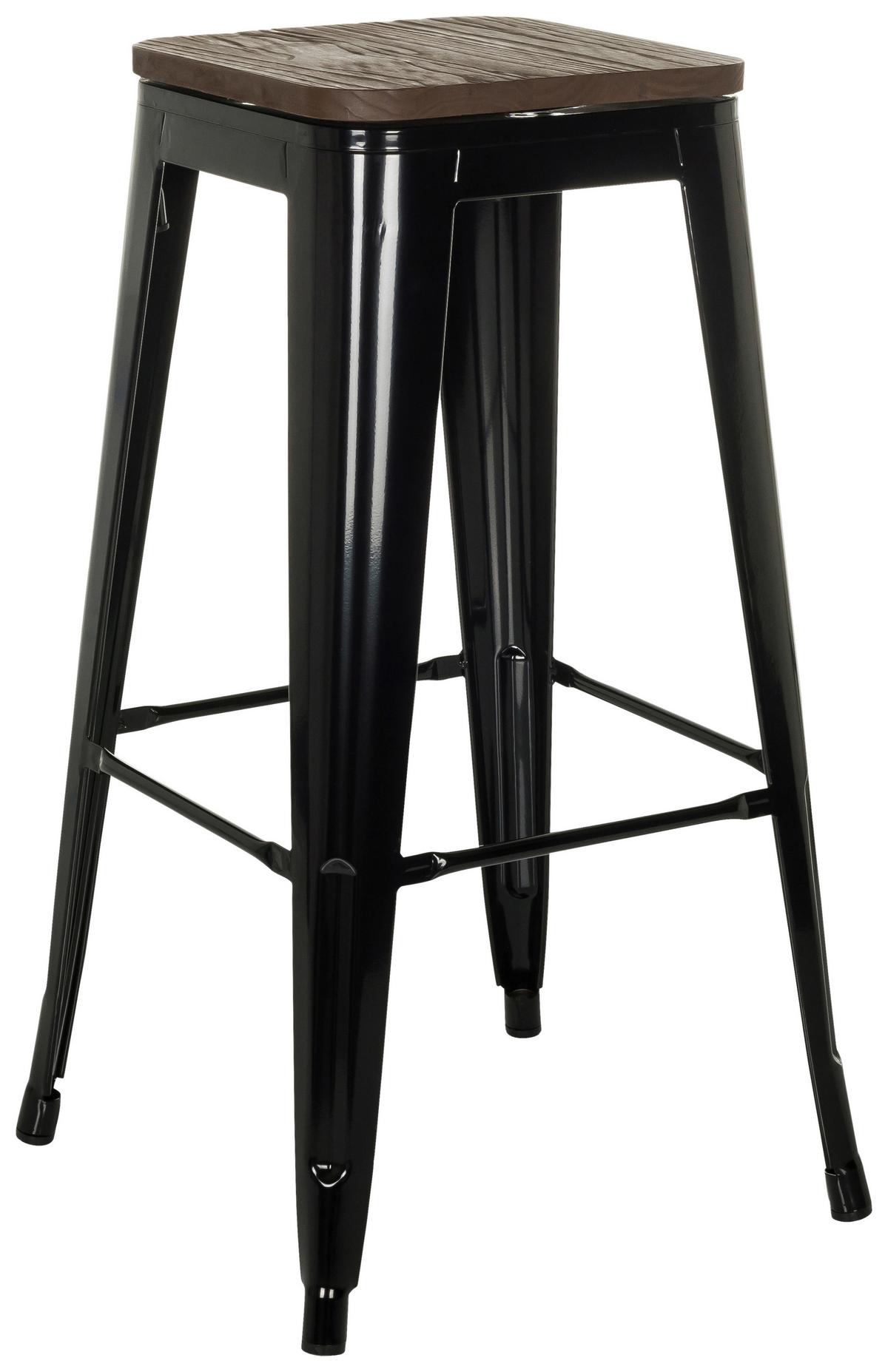 Barhocker Vantaggio High Schwarz B: 44cm - Schwarz, MODERN, Holz/Metall (44/77/44cm) - MID.YOU