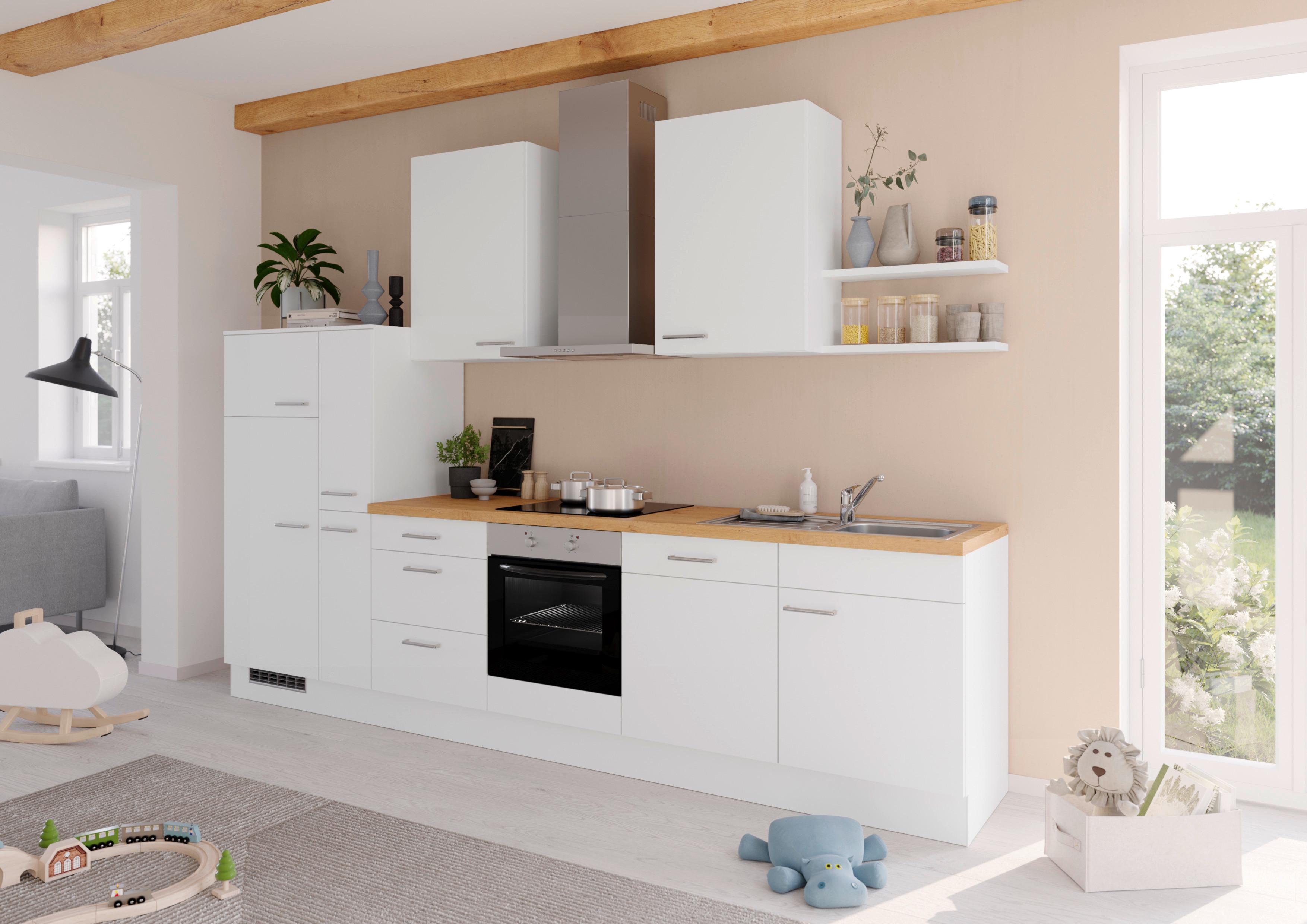 Küchenleerblock Ip3150 - Eichefarben/Weiß, Design, Holzwerkstoff (330cm) - Impuls