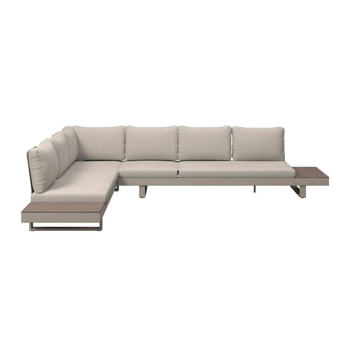 Loungegarnitur Austin - Beige/Braun, MODERN, Kunststoff/Textil (255/326cm) - Beldano