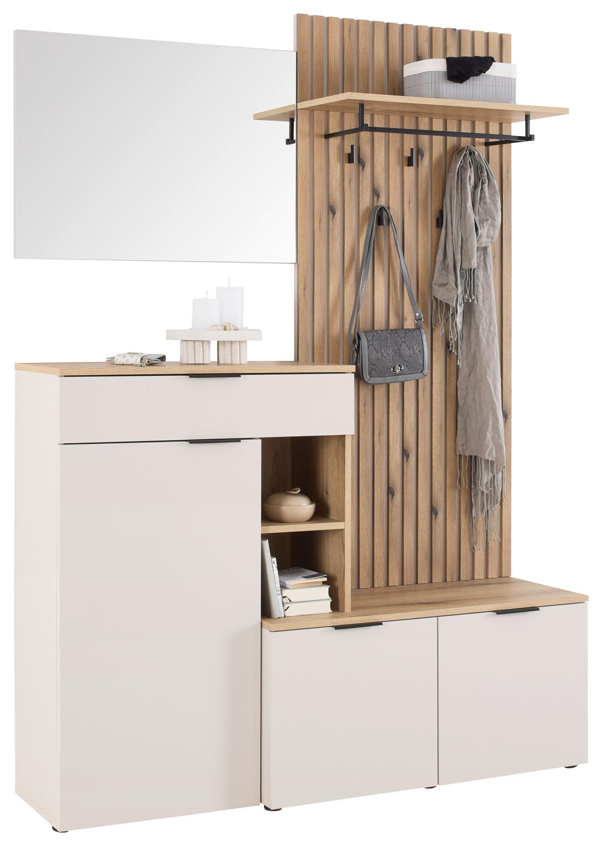 Predsieň AMIVO dekor dub/kašmír - kašmírová/farba duba, Modern, kompozitné drevo (141/195/38cm) - Mömax