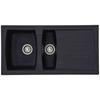 Spüle Respekta Boston Kunststein BxT: 100x50 cm - Schwarz, Trend, Glas/Kunststoff (100/20/50cm) - Respekta