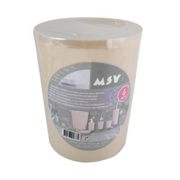 Bad-accessoire-set Weiss Oder Beige - Beige/Weiß, Basics, Kunststoff (19/24cm)