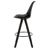 Barhocker Set Wohnling 44x113x39 cm Schwarz - Schwarz, MODERN, Holz/Kunststoff (44/113/39cm) - MID.YOU