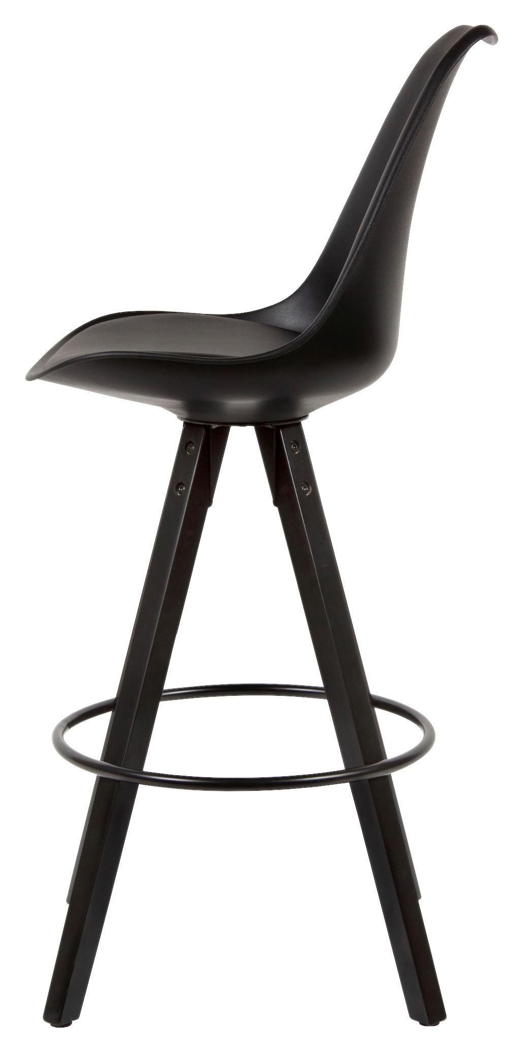 Barhocker Set Wohnling 44x113x39 cm Schwarz