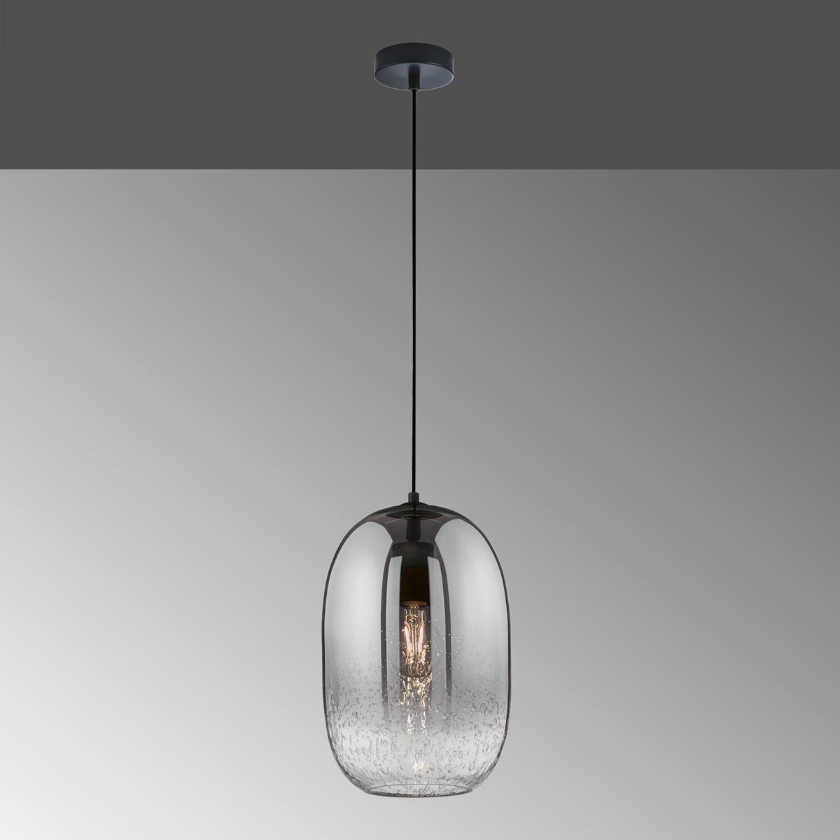 Pendelleuchte Trace Schwarz Weiß Sandfarben D:20cm - Sandfarben/Schwarz, Trend, Kunststoff/Textil (20/150cm) - Fischer & Honsel