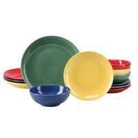 Tafelservice 12 -Teilig. Steinzeug, Multicolor - Multicolor, Basics, Keramik - Creatable
