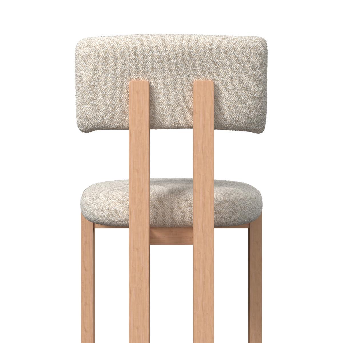 BAROVÁ STOLIČKA JONNA - krémová/prírodná farba, Modern, drevo/textil (51/102/54cm) - Bessagi Home