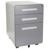 Rollcontainer Color Plus I Grau/Weiß - Weiß/Grau, MODERN, Kunststoff/Metall (40/60/50cm) - MID.YOU