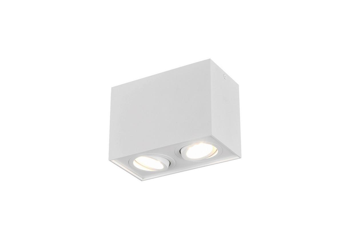 Aufbauleuchte Biscuit Eckig B: 17,8 Cm Weiß Max. 35 W - Basics (17,8/12,5/9,6cm) - Trio Leuchten