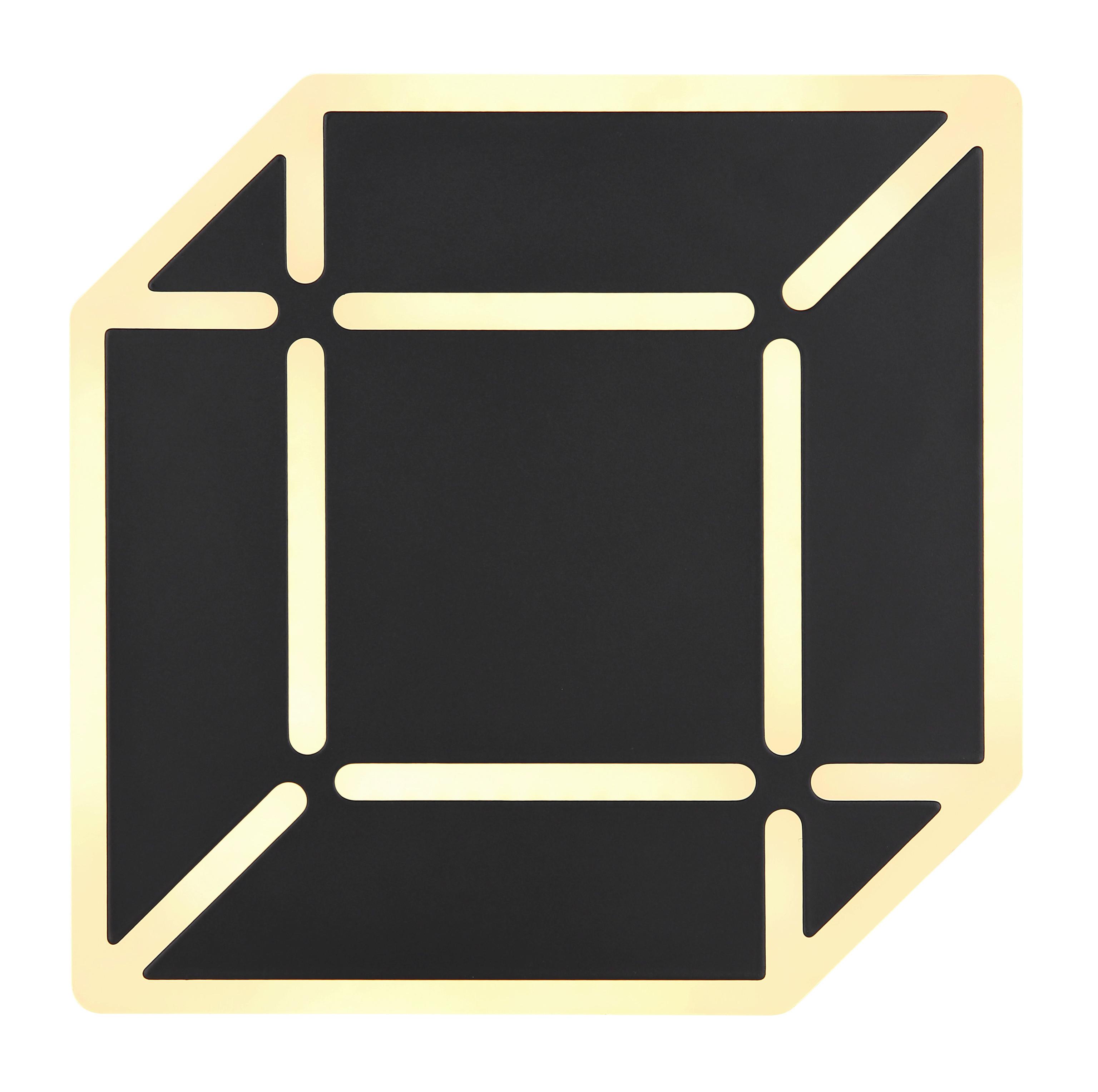 Led-wandleuchte 41780w - Opal/Schwarz, Design, Kunststoff/Metall (25/4,5/25cm) - Globo