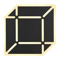 Led-wandleuchte 41780w - Opal/Schwarz, Design, Kunststoff/Metall (25/4,5/25cm) - Globo