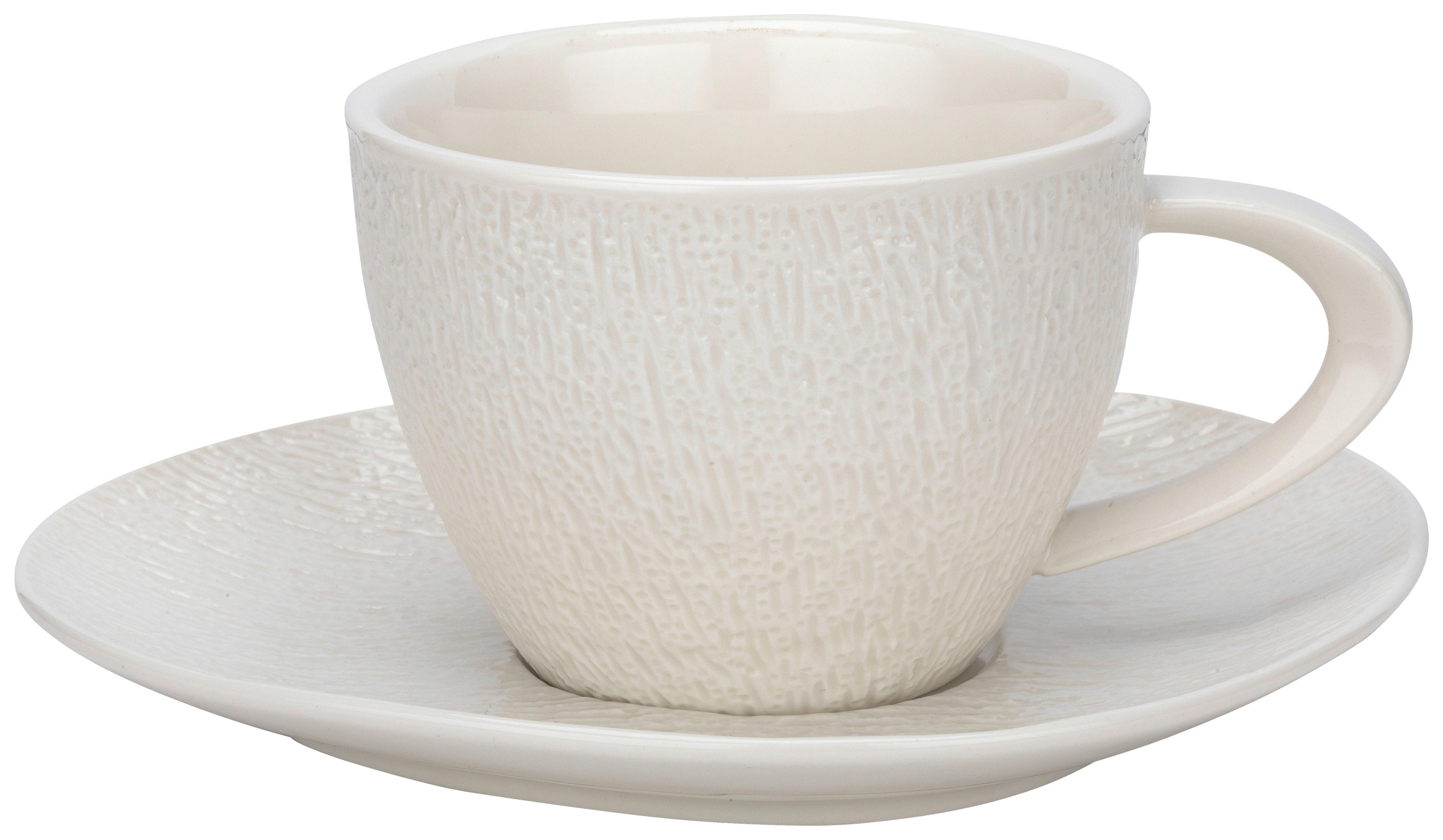 Šálek A Podšálek Na Kávu Haruki - bílá, Moderní, keramika - Premium Living