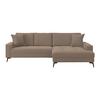 Ecksofa Zero Braun 286x173 cm - Schwarz/Braun, Trend, Textil (286/173cm)