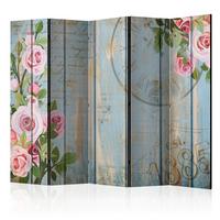 Paravent Pink Pastellblau B: 225 cm - Pink/Pastellblau, Basics, Holz/Kunststoff (225/172/3cm) - artgeist