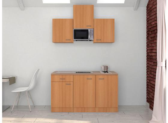 Küchenblock Nano 150cm Buche - Edelstahlfarben/Buchefarben, MODERN, Holzwerkstoff (150/60cm) Küchenblock Nano 150cm Buche - Edelstahlfarben/Buchefarben, MODERN, Holzwerkstoff (150/60cm)