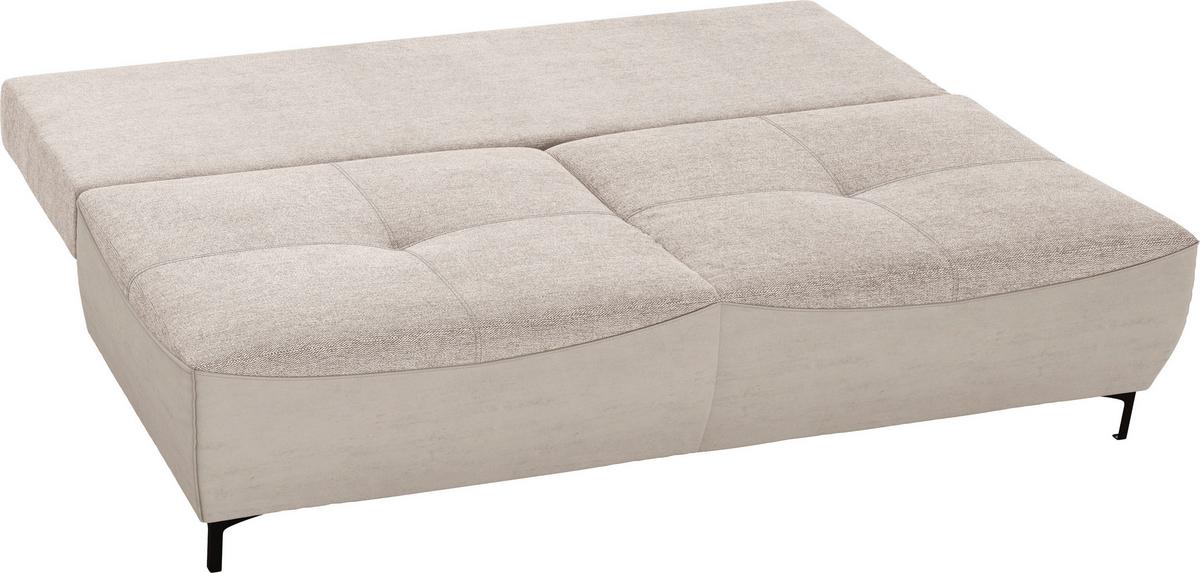 2-Sitzer-Sofa Mit Schlaffunktion Wendy B: 197 cm - Creme/Schwarz, Design, Textil (197/94/96cm) - MID.YOU