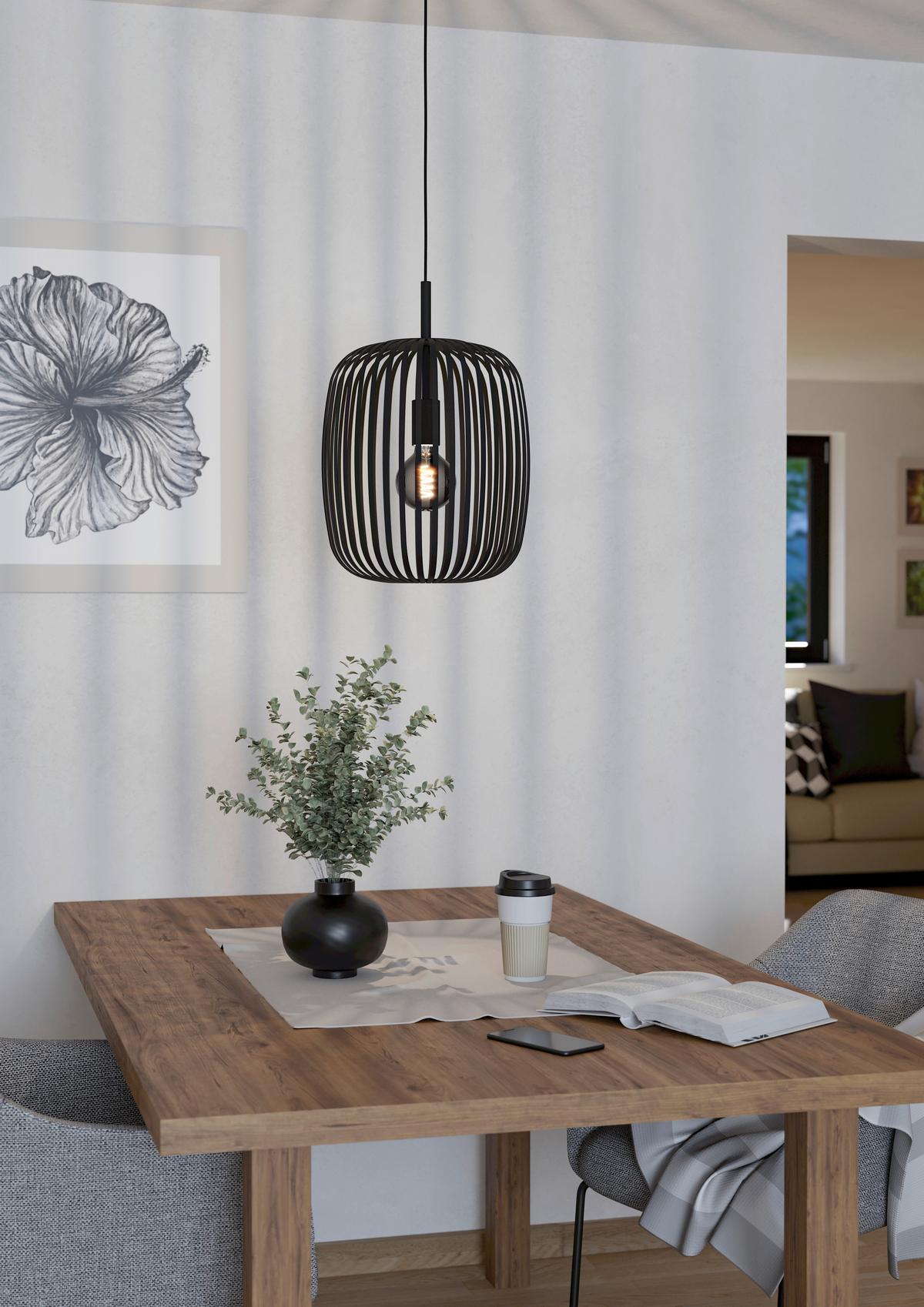 Hängeleuchte 900494* Romazzina - Schwarz, Design, Metall (32,5/110cm) - Eglo