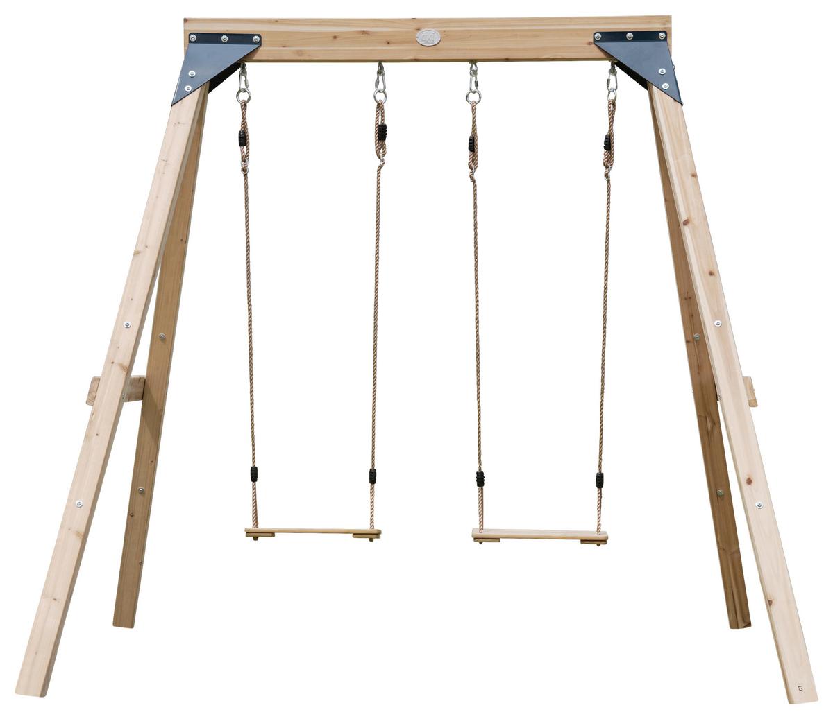 Schaukel A030.511.00 - Braun, KONVENTIONELL, Holz/Metall (224/208/186cm) - Ambia Garden