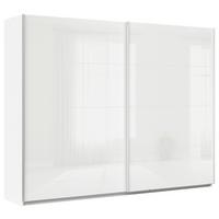 Tolóajtós Szekrény Feldkirch 271/210 Cm - magasfényű fehér/fehér, Modern, faalapú anyag/Üveg (271/210/62cm)