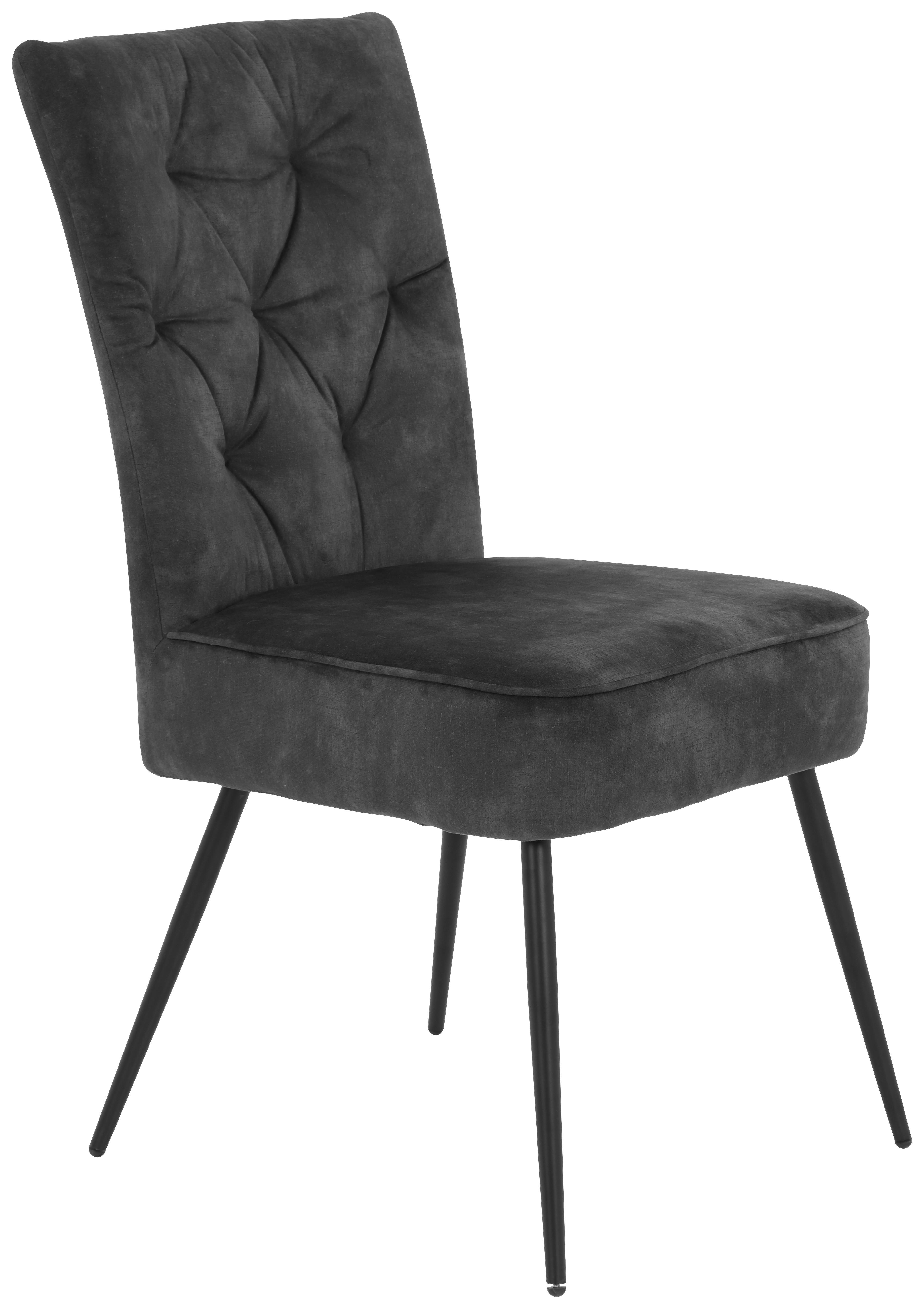 Négylábú Szék Jule I S - antracit, Konventionell, textil/fém (47/95/65cm)