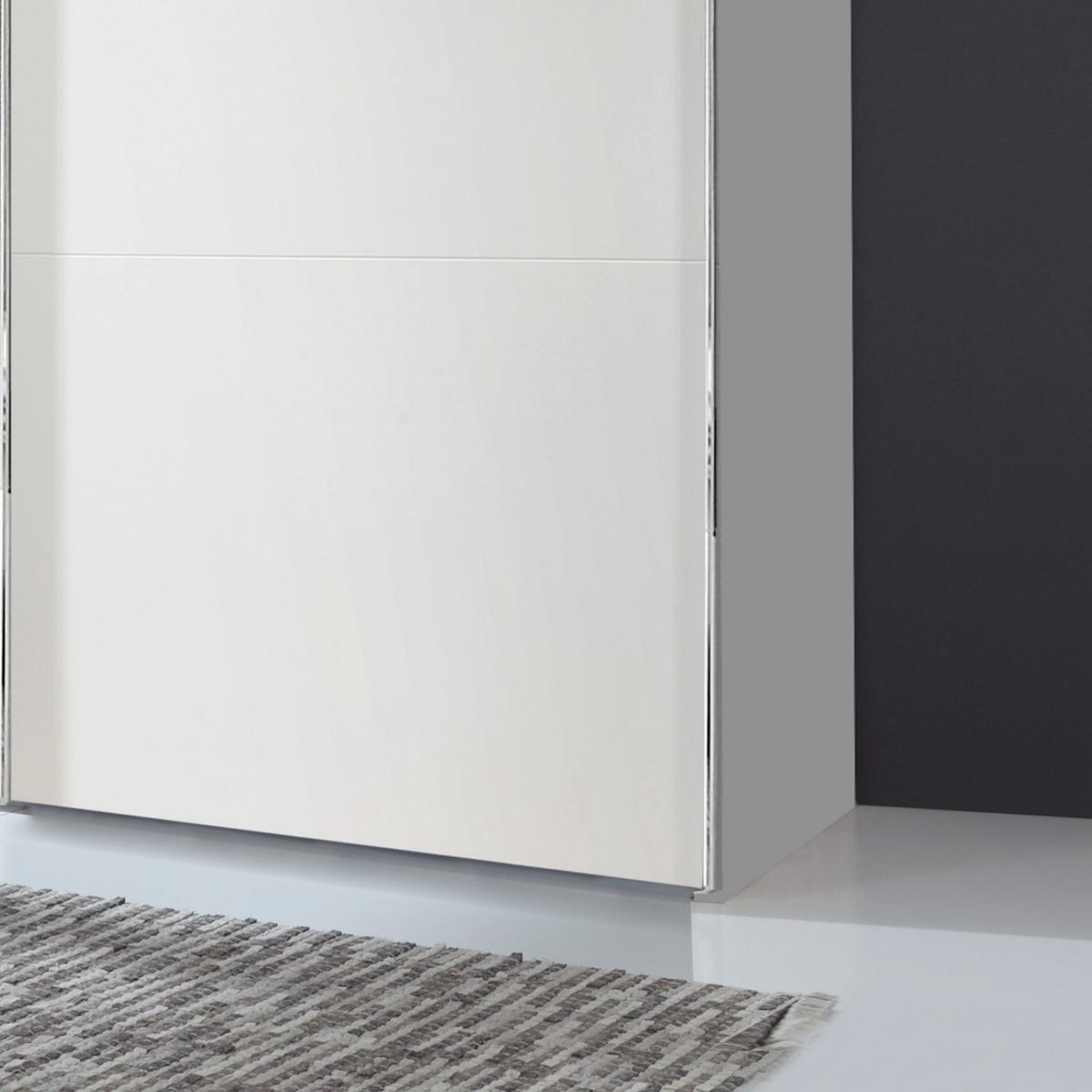 Schwebetürenschrank Mit Laden 250cm Level 36a, Weiß - Weiß, MODERN, Holzwerkstoff (250/216/65cm) - MID.YOU