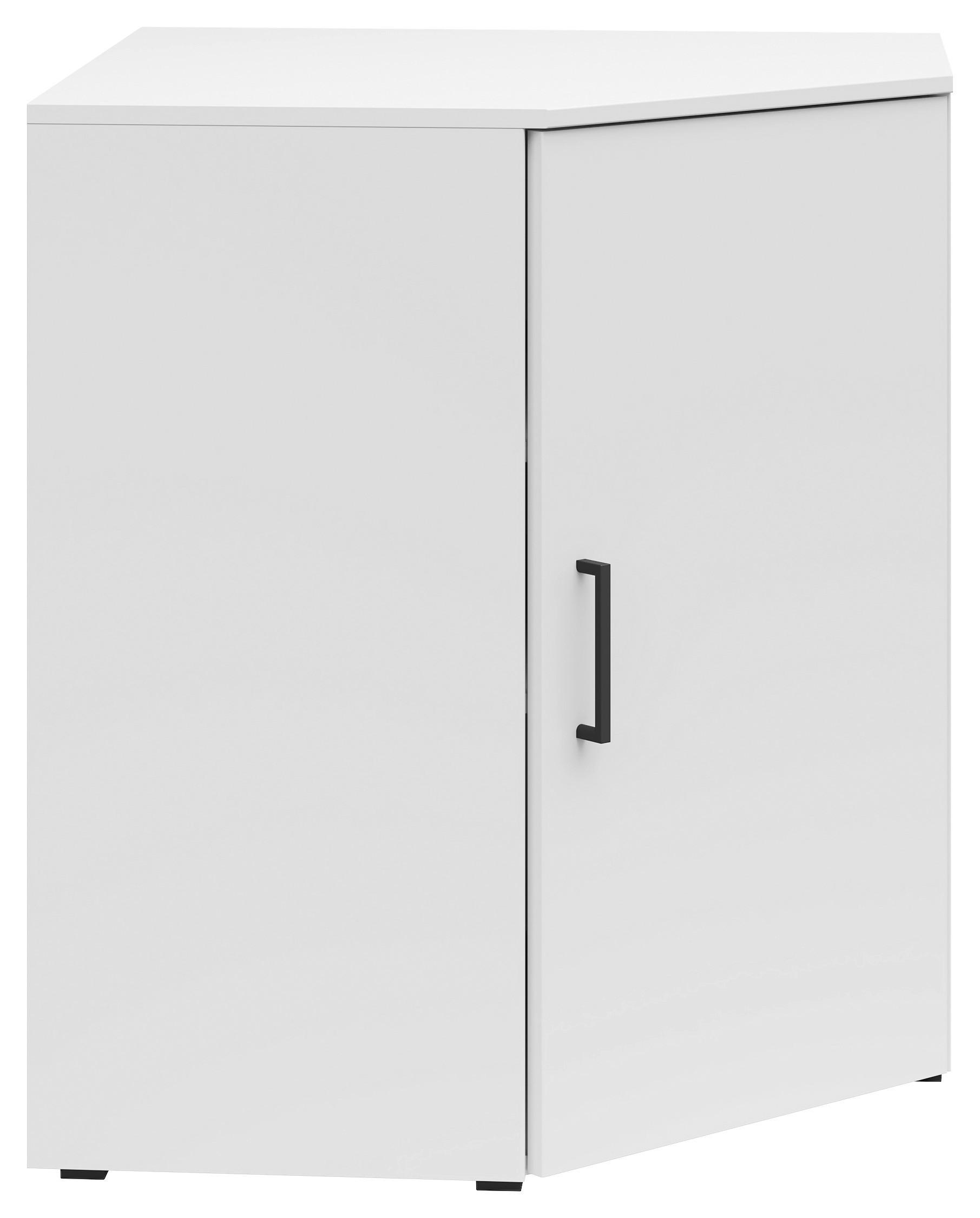 Eckkommode Multi,cornercabinet1door,s588- - Anthrazit/Weiß, MODERN, Holzwerkstoff (71,5/71,5cm)