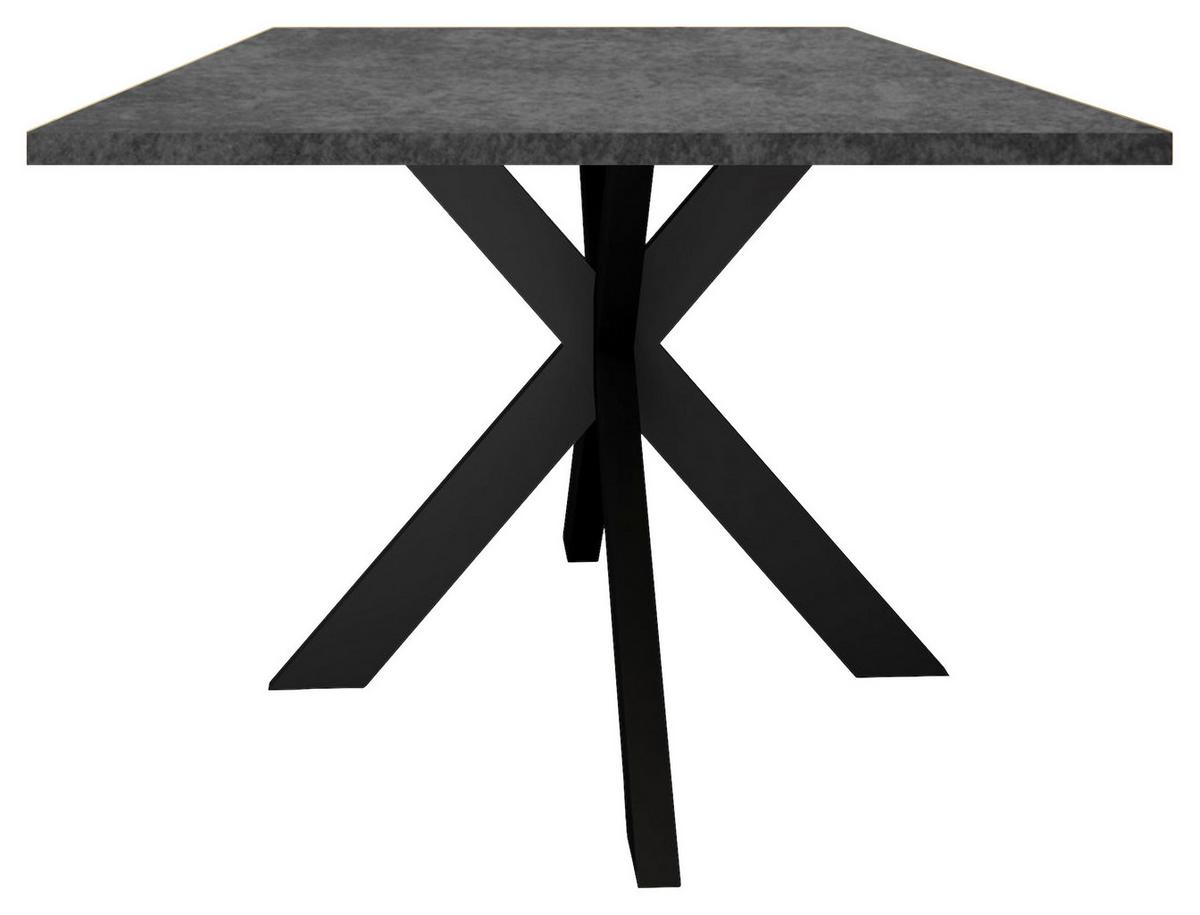 Esstisch Alex Graphitfarben, Schwarz - Schwarz/Graphitfarben, MODERN, Holzwerkstoff (200/90/78cm) - Livetastic