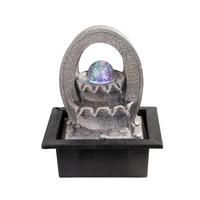 Zimmerbrunnen Zen-design H: 25,5 Cm 4 X Led Kunststoff - Grau, Basics, Kunststoff (21/17,5/25,5cm) - Globo