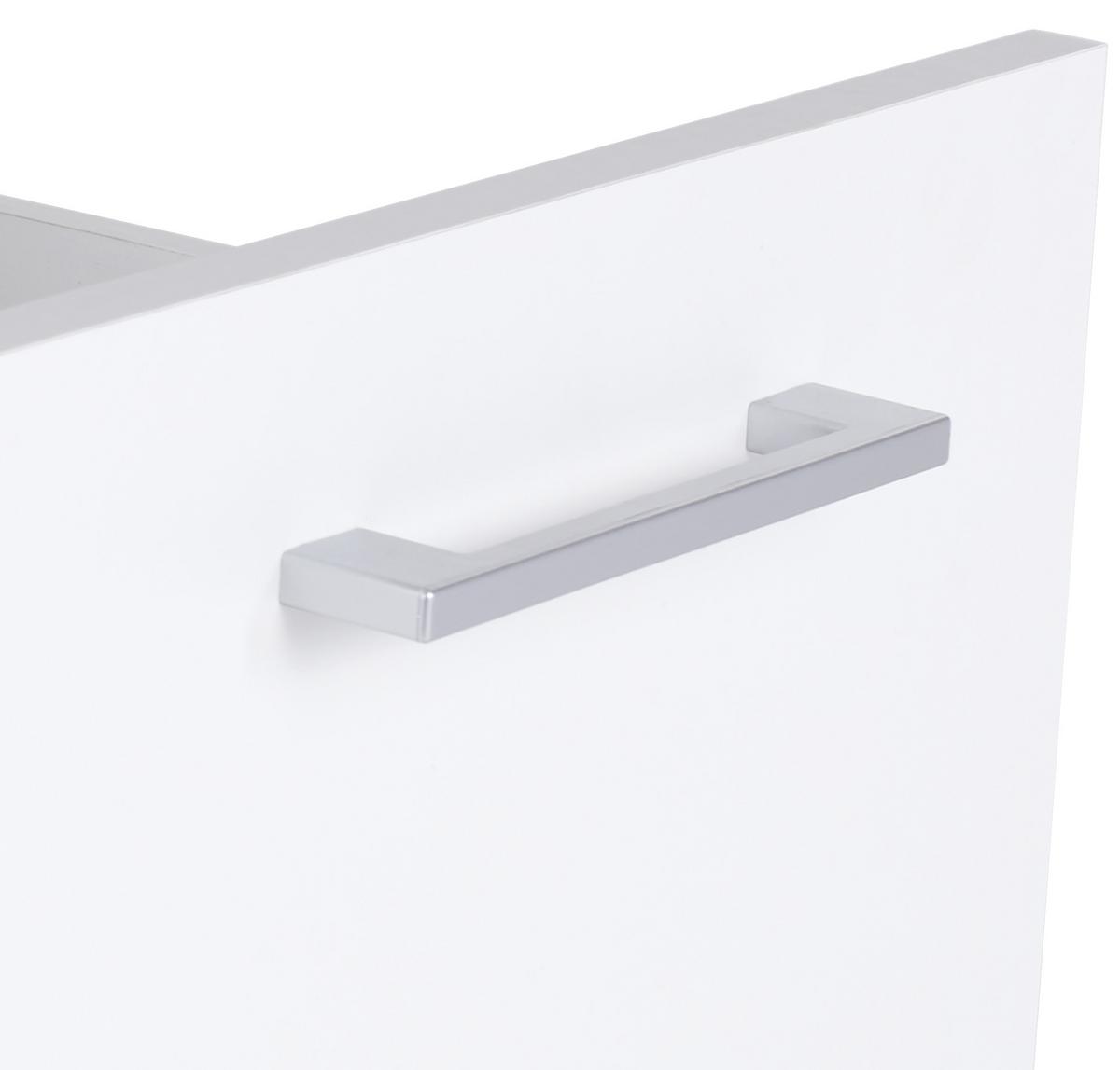 Nachtkästchen Eiche Dekor/weiß H: 37 Cm Box - Eichefarben/Alufarben, MODERN, Holzwerkstoff (50/37/50cm) - Ondega
