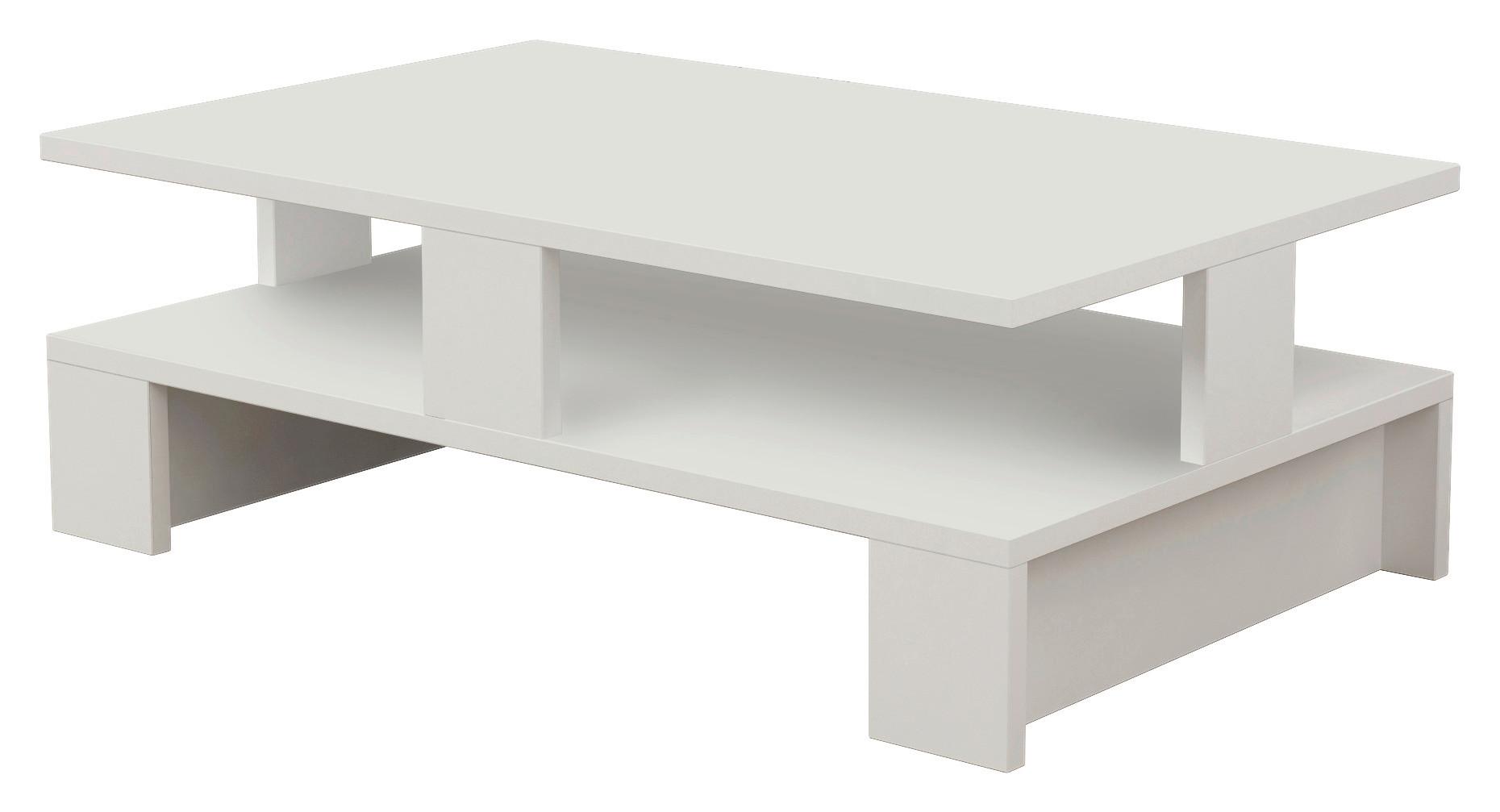 Couchtisch Mansu Couchtisch - Weiß, Design, Holzwerkstoff (80/50/28cm) - Livetastic