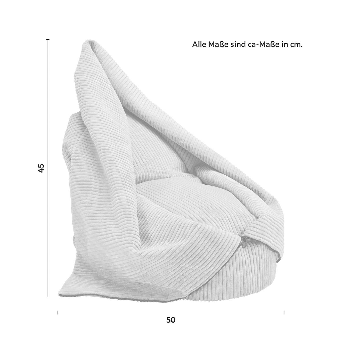 Sedací vak CAPRI světlá šedá - světle šedá, Moderní, textil (45/50/80cm)