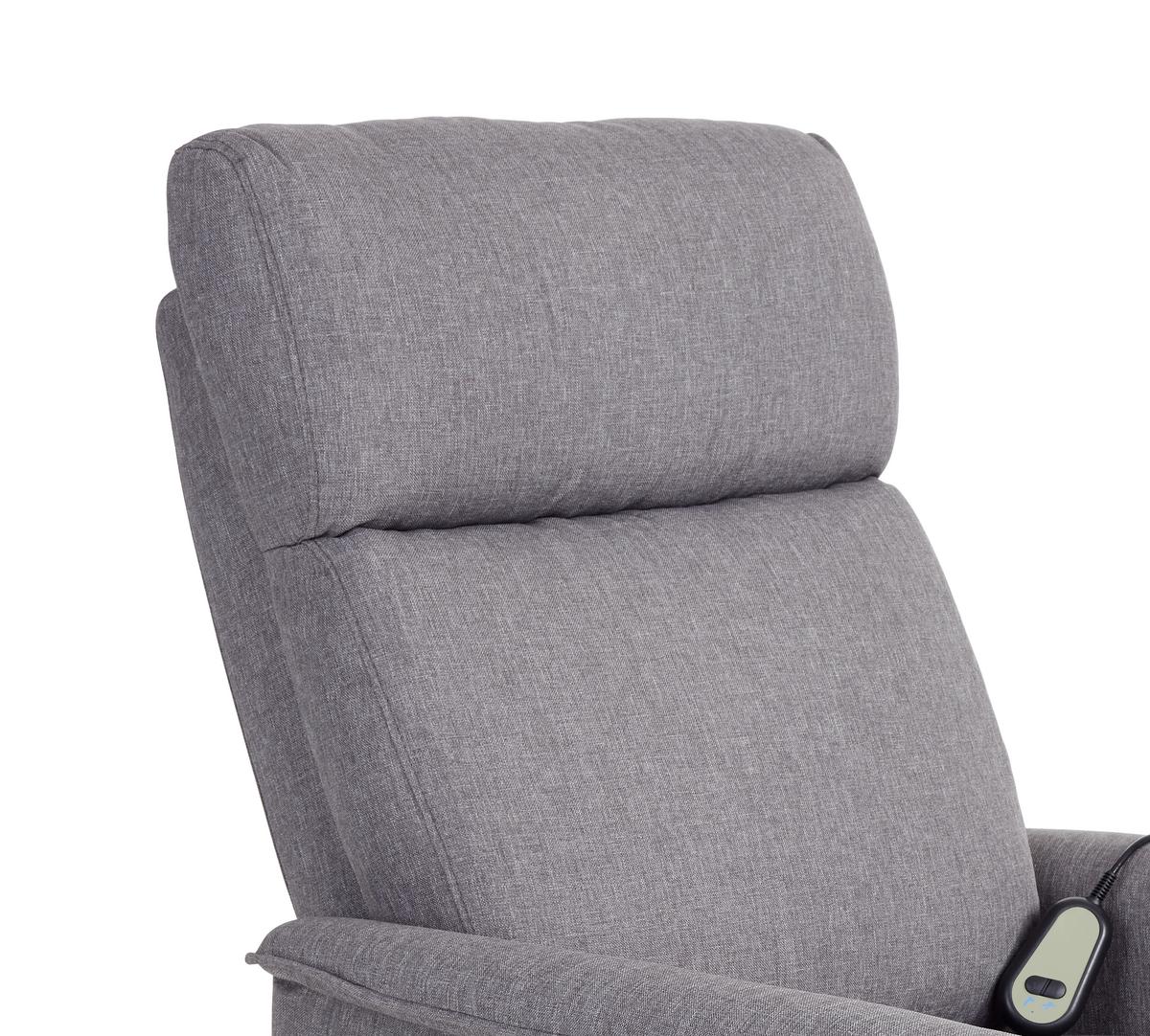 Tv-fotel Graham - szürke, Konventionell, textil/fém (66/80-97/90-159,5cm) - Luca Bessoni