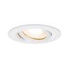 Einbauspot Ø 9,3 cm Weiß/Alufarben Kippbar - Zinkfarben/Alufarben, Design, Metall (9,3cm) - Paulmann